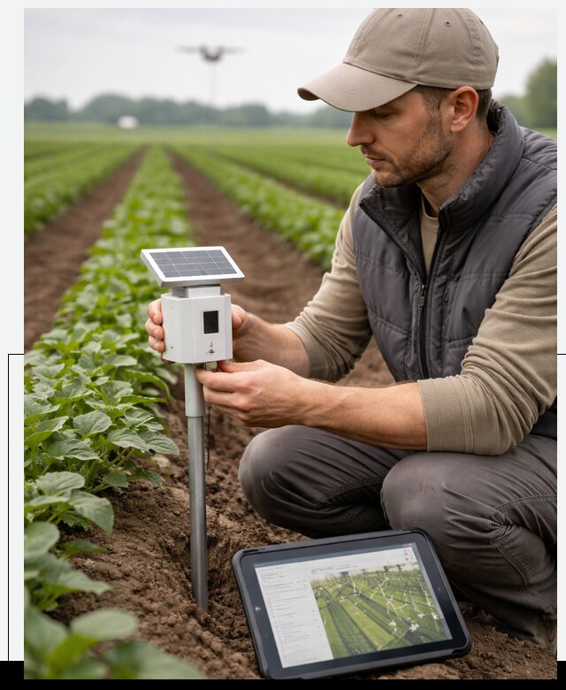 IoT мониторинг сельскохозяйственных полей и контроля в Губкине